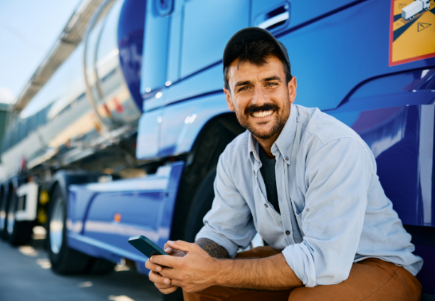 Happy driver using Winixx Freight